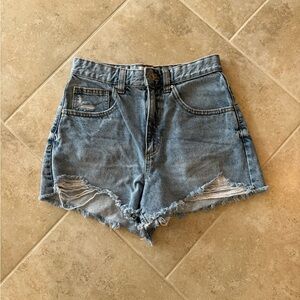 Cotton On Blue Distressed Jean Shorts